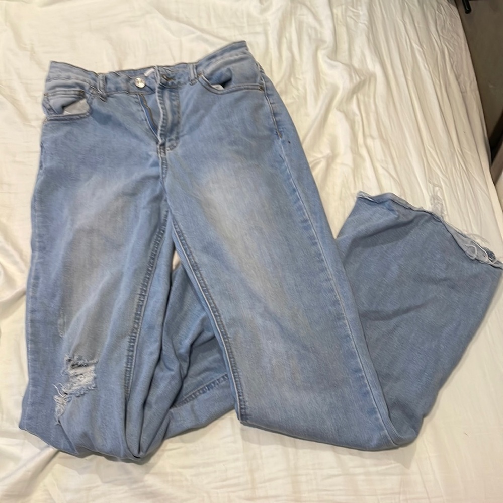 Distressed, Bell bottom, Jeans